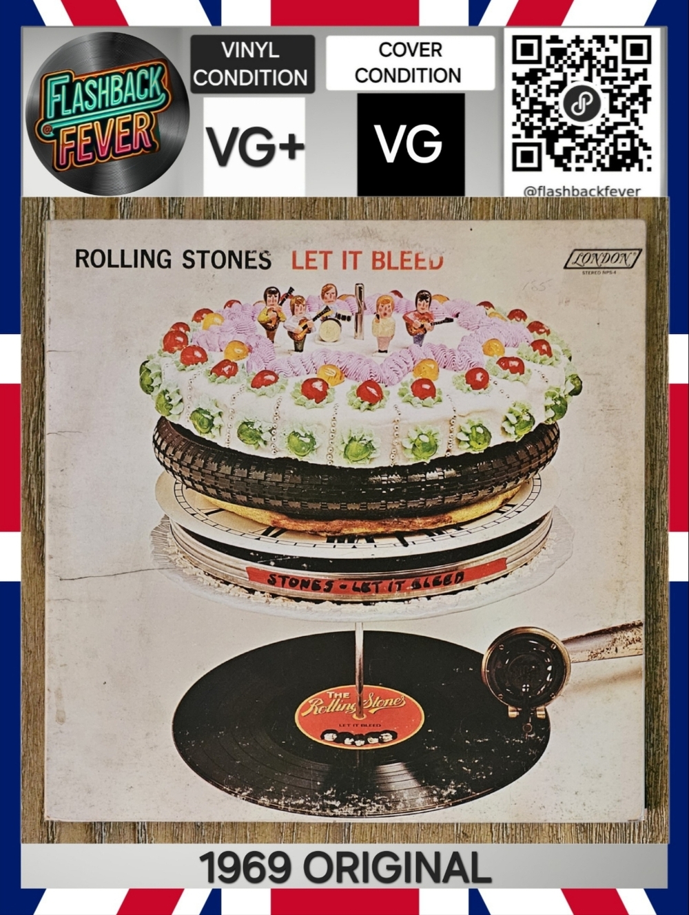 THE ROLLING STONES•Let It Bleed•1969 Canada (#NPS-4, NPS. 4) London Records